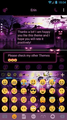 SMS Messenger Halloween Theme android App screenshot 2