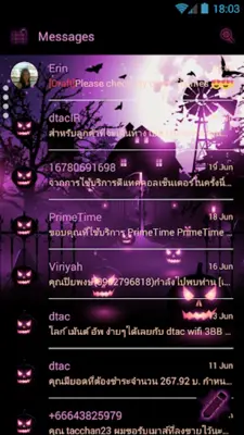 SMS Messenger Halloween Theme android App screenshot 3