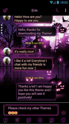 SMS Messenger Halloween Theme android App screenshot 4