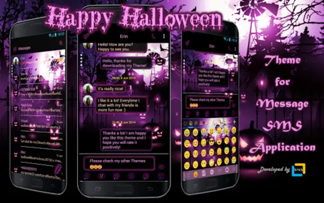 SMS Messenger Halloween Theme android App screenshot 5